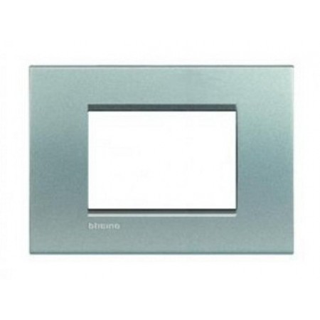 Placa ornament 3 module Argintiu Bticino Living Light